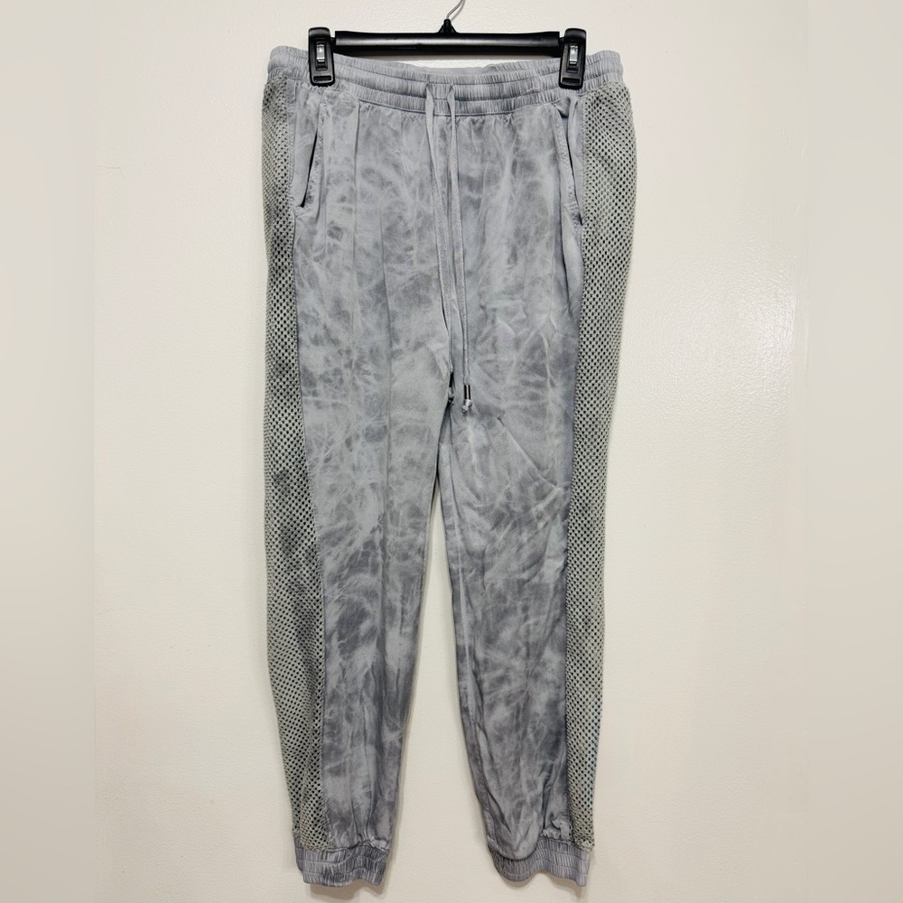 Free People Movement Gray Tie Dye‎ Joggers Mesh Panel Sweatpants Size M